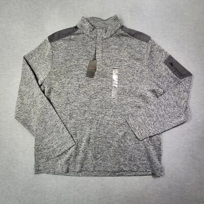 Greg Norman Sweatshirt Mens XL Gray Heathered Mock Neck Casual Sleeve Pocket NWT - Image 1 of 4