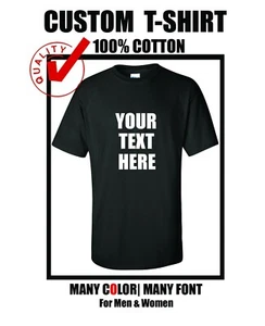 Camiseta personalizada camisetas personalizadas agrega tu propio texto para ti o tu empresa - Imagen 1 de 8