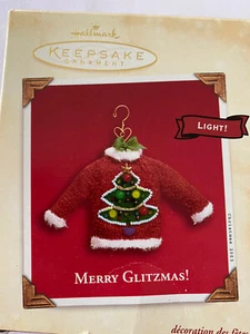 Hallmark Christmas Ornament QLX7537 Merry Glitzmas!  Shirt Lights Up 2003 - Picture 1 of 6