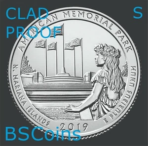 2019 S ATB American Park, MP - Clad PROOF Quarter Gem Deep Cameo - Ship TODAY!! - Picture 1 of 2