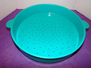 TupperwareTeal MICROSTEAMER Replacement Steamer Tray 9 1/4" Insert #3067A -EUC - Picture 1 of 2