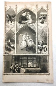 Grabado antiguo vintage Godeys Fashions 1864 por Illman Brothers Winter - Imagen 1 de 2