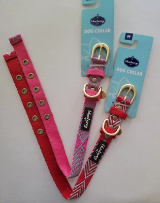 Collar de perro tribal Southwestern, mediano, rosa o rojo, NUEVO Foto 1 de 4