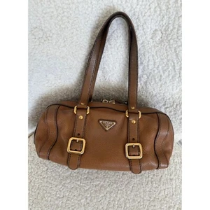 Prada Brown bowling Vitello Daino Leather - Picture 1 of 9