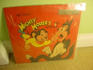 MIGHTY MOUSE'S First Adventure PAUL TERRY 78 & SLEEVE / Howdy Doody Ad BACK RARE - Imagen 1 de 3