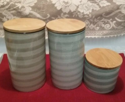 Canister Set in Green Patel Colors - Image 1 of 4