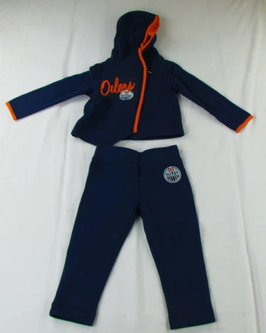 Edmonton Oilers NHL Baby Boy Blue Matching Set Long Sleeve & Pants Set Cover