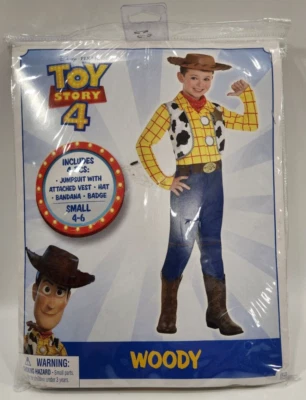 Disney Pixar Toy Story 4 Sheriff Woody Halloween Costume Boys Size Small 4-6 - Image 1 of 4