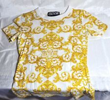 Versace Jeans Couture Baroque Women's T-Shirt - White & Gold - Size XS