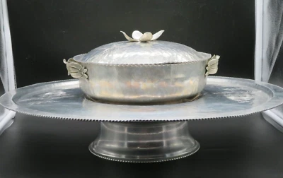VTG WILDROSE Lazy Susan Tabletop Server Brillantone By Continental Silver Compan - Image 1 of 4