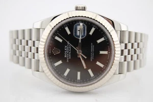 Rolex 2021 Datejust 41 Jubilee Steel and White Gold Black Dial 126334 - Picture 1 of 13