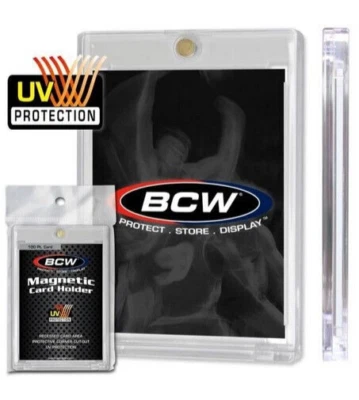 New (1) BCW 100 pt. One Touch Magnetic Trading Card Holder - Image 1 of 2