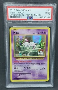 Pokemon PSA 9 MINT Mew 3rd Place League Challenge Promo 53/108 Evolutions S#5104 - Picture 1 of 2