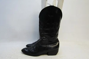Van Eli Womens Size 9 M Black Leather Fashion Cowboy Boots - Picture 1 of 11