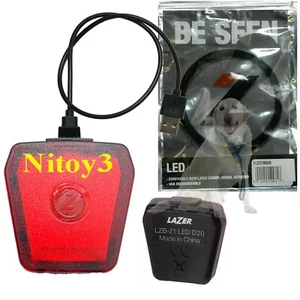 Lazer Sports LED Helmet Mount Red Tail Light-5.2 Lumens USB Rechargeable - Picture 1 of 1