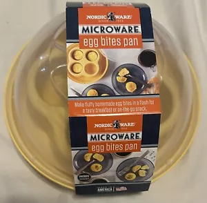 Fabricante de mordeduras de huevo Nordic Ware Microware cuatro cavidades de 1/4 taza e instrucciones EE. UU. - Imagen 1 de 10