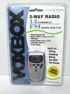 Nuevo Radio Walkie Talkie Audiovox FR560FM de 2 vías con alerta FM 14 canales FRS VOX - Imagen 1 de 6