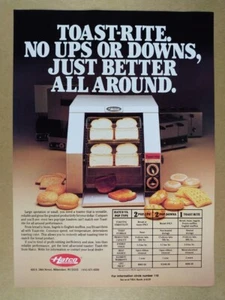 1985 Hatco Toast-rite Toaster vintage print Ad - Picture 1 of 1