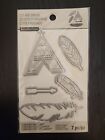Recollections Cut And Emboss Dies Tipi Teepee Arrow Feathers 7 Piece 508078