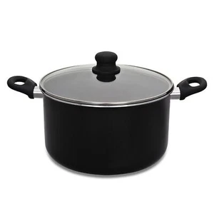 Horno holandés cubierto antiadherente Hamilton Beach 5 cuartos de galón - horno holandés de aluminio negro - Imagen 1 de 7