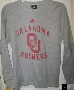 ADIDAS OU Sooners Football Thermal Shirt Youth Boys Size 14 / 16 NWT - Picture 1 of 1