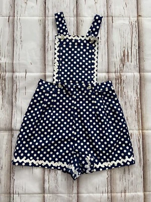 Mono corto Ric Rak a lunares blanco azul marino de colección correas extraíbles talla S/M Foto 1 de 4