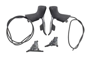 SRAM Force eTap AXS HRD 2x 12 Spd Hydraulic Flat Mount Shift Brake Set Road Bike - Picture 1 of 8