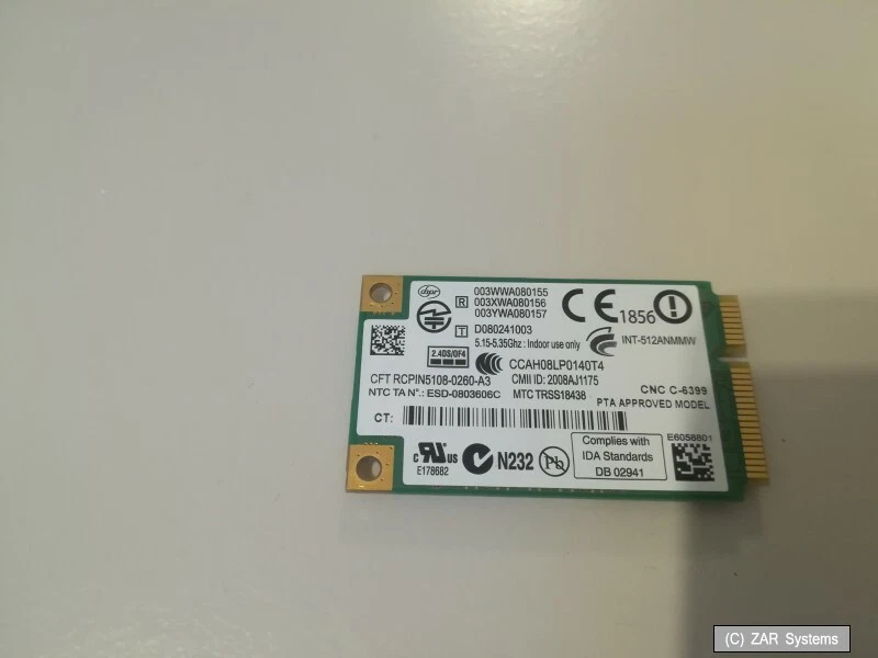Original Ersatzteil für HP Compaq 6930p: 480985-001 WLAN WiFi Modul Karte, BULK - Bild 1 von 1