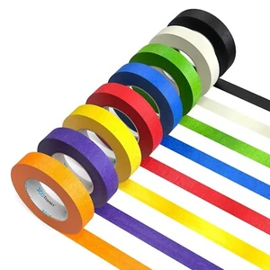 Farbiges Abdeckband 1 Zoll, 8 Rollen Multipack 1 x 60 Yards Regenbogen Bunt - Bild 1 von 6