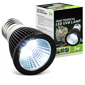 UVB Light Bulb 3W UVB Full Spectrum UVA LED Lamp for Tropical Desert Reptile - Picture 1 of 16