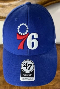 Philadelphia 76ers Hat Blue Mesh Mass Trucker Fan Favorite Stitched Logo - Picture 1 of 7