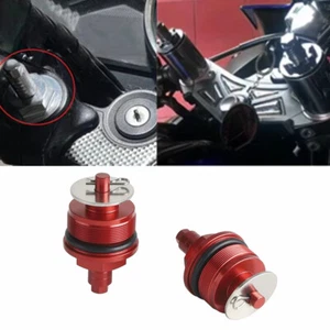 2 Pcs Front Shock Absorber Regulator Adjuster Bolt Screw For Suzuki DR/GW250 Red - Picture 1 of 7
