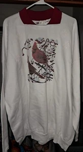 Womens Plus Size Hanes Comfort White Cardinal Sweatshirt 4X - Picture 1 of 4