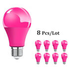 8 Pack E27 Screw LED Bulb SMD 2835 5W Pink Glow Non-dimmable PC Bulbs for Office