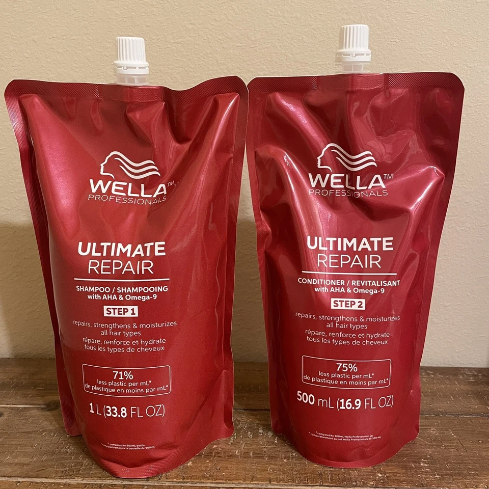 Champú acondicionador Wella Professionals ULTIMATE REPAIR 33,8 OZ 16,9 OZ dúo Foto 1 de 1