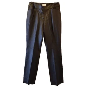 Vintage Chadwicks Leather Pants Womens 12 Black Rockstar Motorcycle Steampunnk - Picture 1 of 16