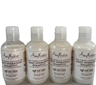 Champú hidratación diaria Shea Moisture 3,2 oz cada aceite de coco virgen lote de 4 Foto 1 de 4