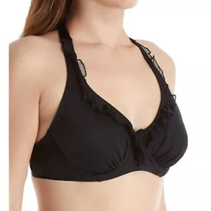 Pour Moi Black Bikini Top Underwired Mesh It Up Womens Swimwear - Picture 1 of 5