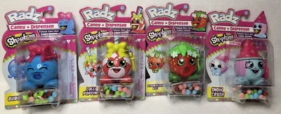 Full Set of Shopkins Radz Candy + Dispenser Bubbles, Lolli,  Snow, Strawberry - Image 1 of 2