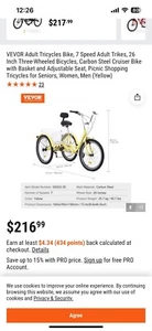 Vevor Adult Tricycle  - Picture 1 of 7