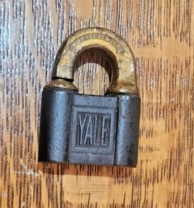 Antiguo Candado Town & Yale Trébol Latón Sin Llave Cerradura De Colección - Imagen 1 de 10