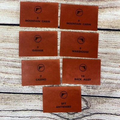 James Bond Secret Agent 007 Juego 1964 Pieza de REEMPLAZO **7 Tarjetas Espía Solo REF2 Foto 1 de 3