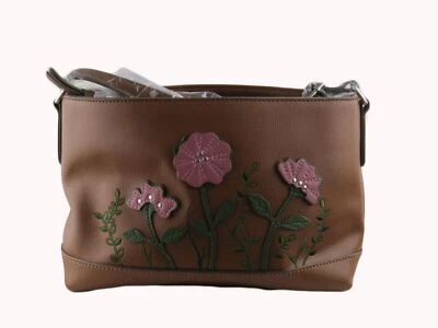  Сумка с цветком сафино Giani Bernini коричневая - Изображение 1 из 4