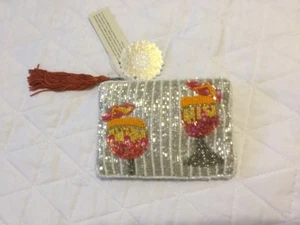 NWT Hand-Beaded Summer Drinks Coin Purse Viral Trend Made In India - Bild 1 von 4