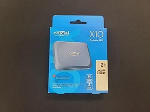 Brand New Sealed - Crucial - X10 2TB Portable External USB-C SSD - Blue - Afbeelding 1 van 5