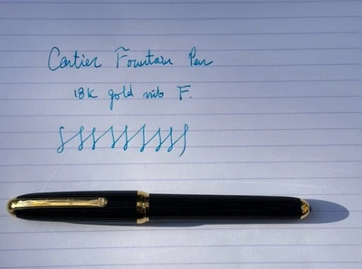 Louis Cartier Dandy Black Composite Fountain Pen 18K Fine nib - Image 1 of 4