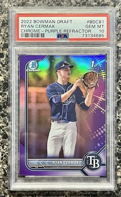 Ryan Cermak 2022 Bowman Draft Chrome #BDC-81 1st Purple Refractor /250 PSA 10 - Image 1 of 2