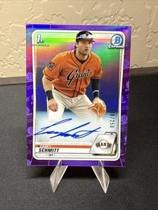2020 Bowman Chrome Casey Schmitt 1st Bowman Purple Refractor Auto /250 - Picture 1 of 4