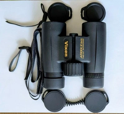 Atrek IIHR 10x32 Binoculars Black BaK4 Prism Waterproof Compact - Image 1 of 2