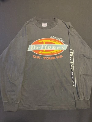 Vintage Deftones Adrenaline Long Sleeve UK 98 Tour Single Stitch Reprint Size XL - Image 1 of 4